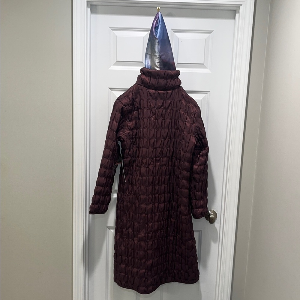 NWT UBU Reversible Quilted Long Jacket COAT art deco to wear wearable art galaxy - Picture 13 of 16